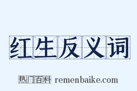 红生反义词是什么意思的图片
